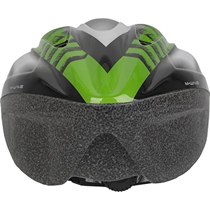 M-Wave Unisex-Adult Mamba Fahrradhelm, schwarz, 53-57 cm - Microshell Oberschale, 11 große Belüftungsöffnungen, aufsteckbares Visier – Bild 5