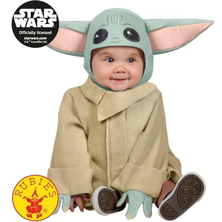 Rubies 3702xxx - The Child, Star Wars The Mandalorian - Baby Yoda Grogu 6-12 Monate – Bild 3