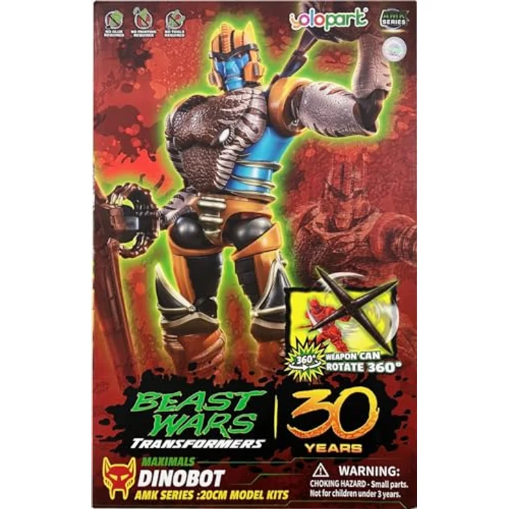 Yolopark Transformers: Beast Wars AMK Series Plastic Model Kit Dinobot, 20 cm, detailgetreue Nachbildung und einfache Montage – Bild 2