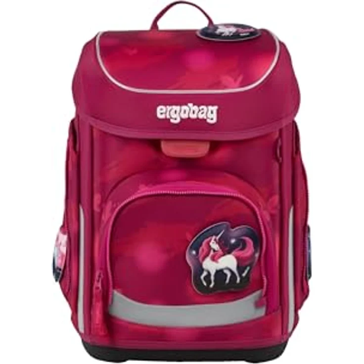 ergobag cubo Set ergonomischer Schulranzen 5-teilig, für 1. Klasse, klassisch, höhenverstellbar, reflektierend, inkl. Sportbeutel und gefülltem Federmäppchen – Bild 3
