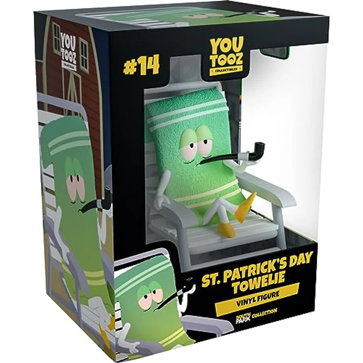 Youtooz South Park St. Patrick's Day Towelie Vinyl-Figur, 8,9 cm, detailliertes Sammelfiguren-Set in festlichem Grünton – Bild 1