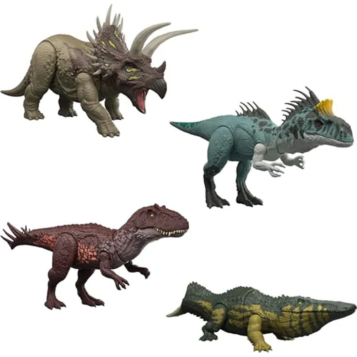 Mattel Jurassic World Wild Roar Crylophosaurus Actionfigur mit Beißangriff und Brüllgeräusch, 36,8 cm, Mehrfarbig, Kunststoff – Bild 6