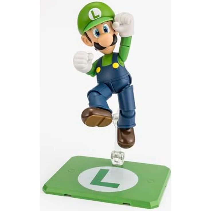 TAMASHII NATIONS Super Mario S.H. Figuarts Action Figure Luigi, 11 cm bewegliche Sammelfigur mit Zubehör und Ständer – Bild 4