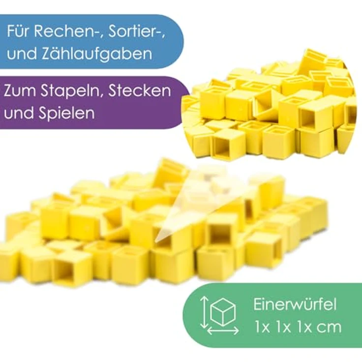 Wissner 039577.000 - Dezimalrechensatz zum Stecken,, farbig, Kunststoff, robust für die Schule, zum Rechnenlernen, empfohlen bei Rechenschwäche – Bild 5