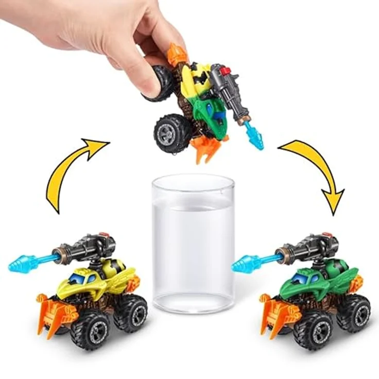 Zuru 5 Surprise Monster Trucks, Farbwechsel-Funktion mit schießbaren Waffen, für 3 Jahre und älter – Bild 3