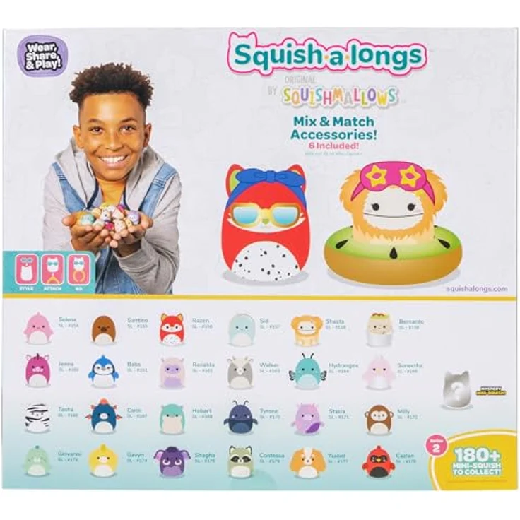 Squishmallows Squish-a-longs, 25 Mini Spielfiguren aus strapazierfähigem PVC mit 5 Accessoires und Sammlerhandbuch, für Kinder ab 6 Jahren – Bild 10