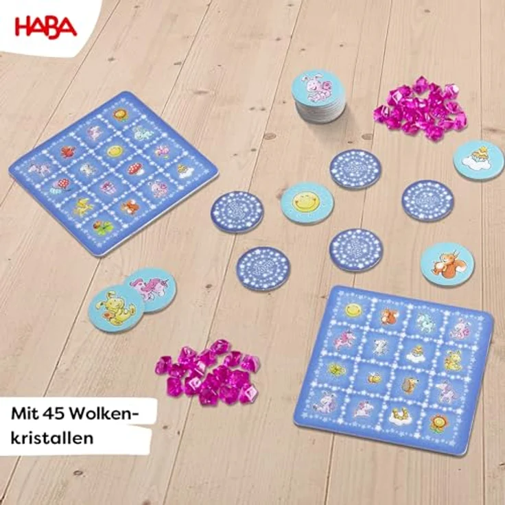 Sonstige Verlage Einhorn Glitzerglück Funkelbingo, Brettspiel mit Bildern von Einhornfreunden und Wolkenkristallen – Bild 3