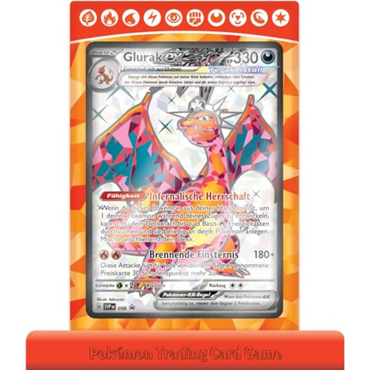 Pokémon-Sammelkartenspiel: Premium-Kollektion Glurak-ex (1 geprägte holografische Promokarte, 2 holografische Karten und 6 Boosterpacks des Pokémon-Sammelkartenspiels) - Preisvergleich – Bild 5