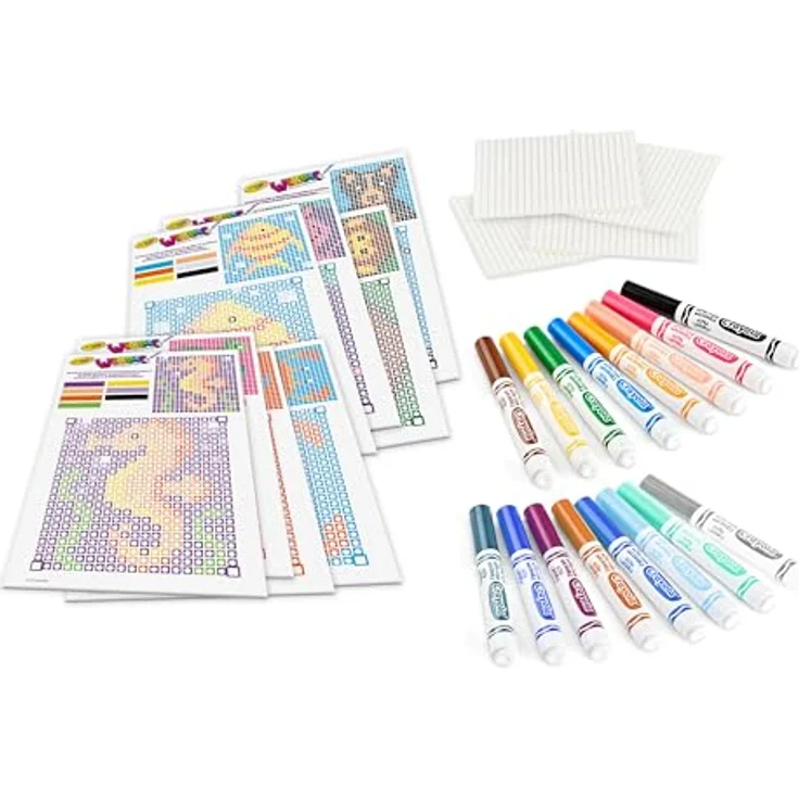 Crayola Farbabsorbierendes Pixel-Kunst-Set - Tiere, Malvorlagen für kreative Künstler – Bild 8