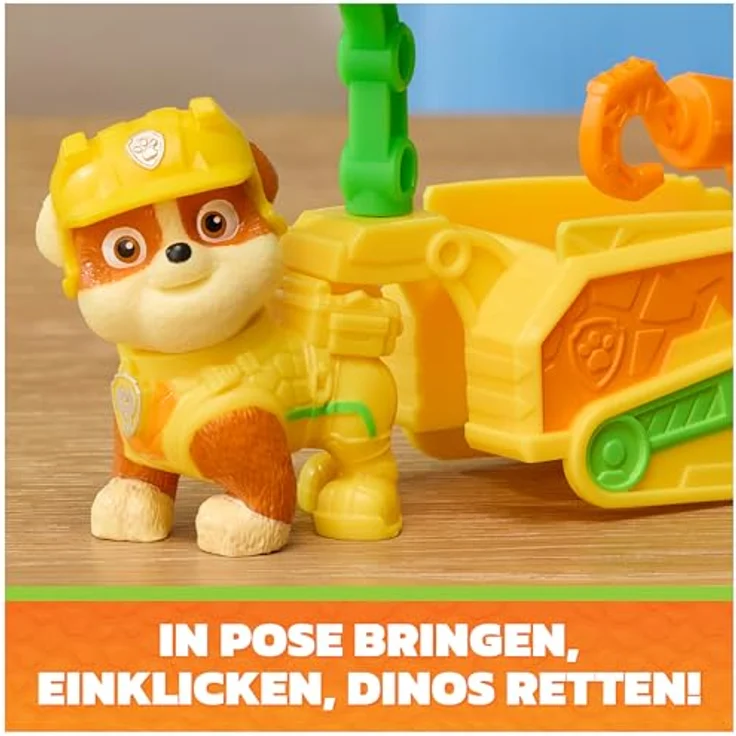 Spin Master PAW Patrol: Der Dino Film Rubbles Dino Werkzeug-Pack mit authentischer Rubble-Figur, Anhänger und 2 austauschbaren Werkzeugen, ab 3 Jahren, Mehrfarbig – Bild 4