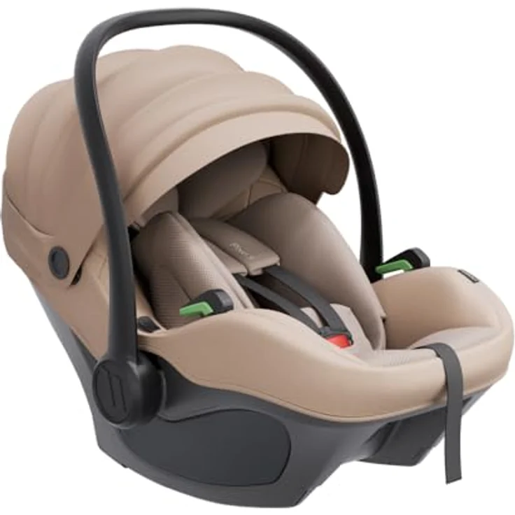 Avionaut Pixel 3 Babyschale, ultraleicht (40–86 cm), 24-fach anpassbare Neugeborenen-Einlage, EPP-Sicherheitschale, AirFlow-Polsterung, Beige – Bild 1