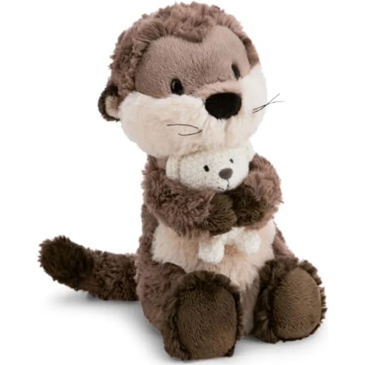 NICI Kuscheltier Otter Ophelio, 25 cm, braun/weiß, mit Strickteddy aus Plüsch – Bild 1