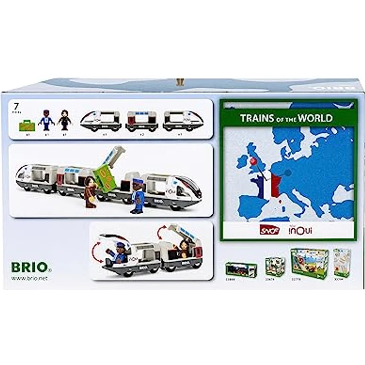 BRIO® Spielzeug-Eisenbahn BRIO® WORLD, TGV Hochgeschwindigkeitszug für 6 Figuren, Originaldesign, kompatibel mit BRIO World – Bild 4