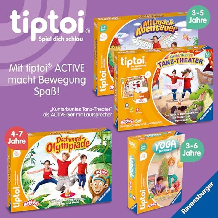 Ravensburger tiptoi® active - Yoga für Kinder, interaktives Spiel zur Förderung der Bewegungskoordination – Bild 10