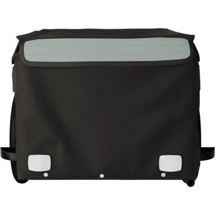 vidaXL Fahrradlastenanhänger Lastenanhänger für Fahrrad Schwarz und Grau 30 kg Eisen, Robustes Material aus Eisen, Maximale Tragfähigkeit 30 kg – Bild 6