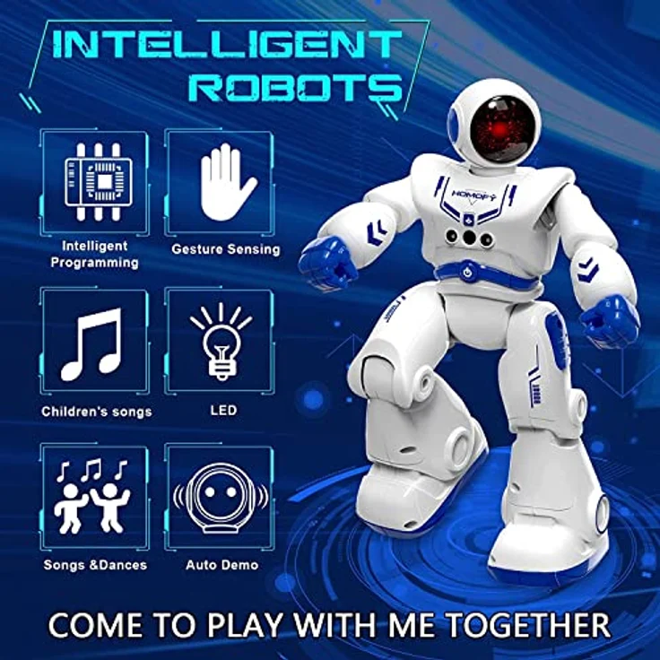 HUIYOKAY Programmierbarer RC Roboter für Kinder, Ferngesteuert mit Gestensteuerung und Musikfunktionen, für Jungen und Mädchen ab 4 Jahren – Bild 5