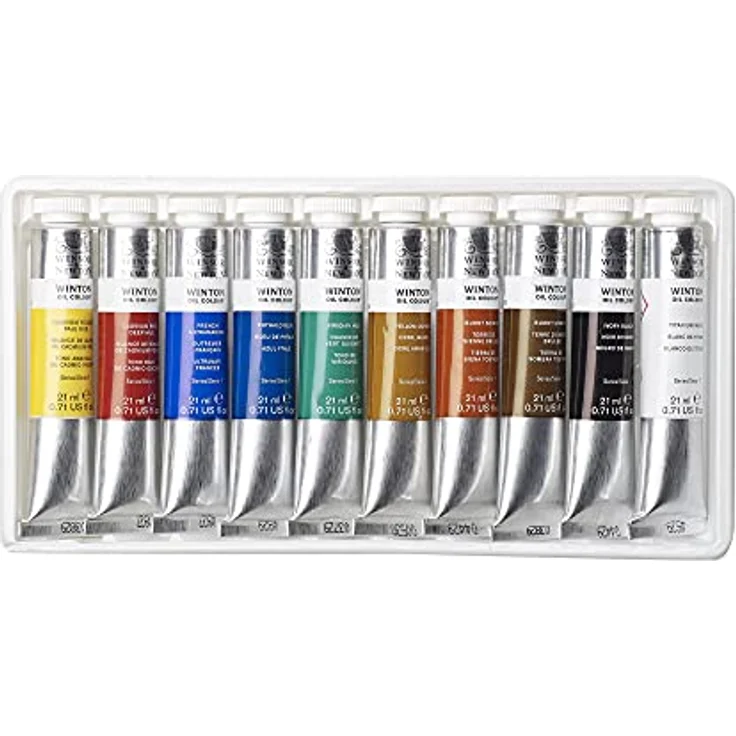 Winsor & Newton Winton Ölfarbe, 10er Set in 21 ml Tuben, hohe Lichtbeständigkeit, hohe Deckkraft, gleichmäßige Konsistenz, reich an Farbpigmenten – Bild 3