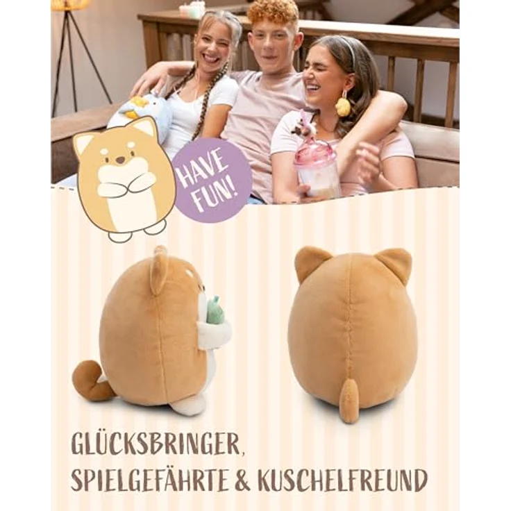 NICI MYMOCHI Kuscheltier Hund Hiro 16 cm mit Bubble Tee in Geschenkbox, flauschiges Stofftier zum Kuscheln und Spielen - 61152 – Bild 5