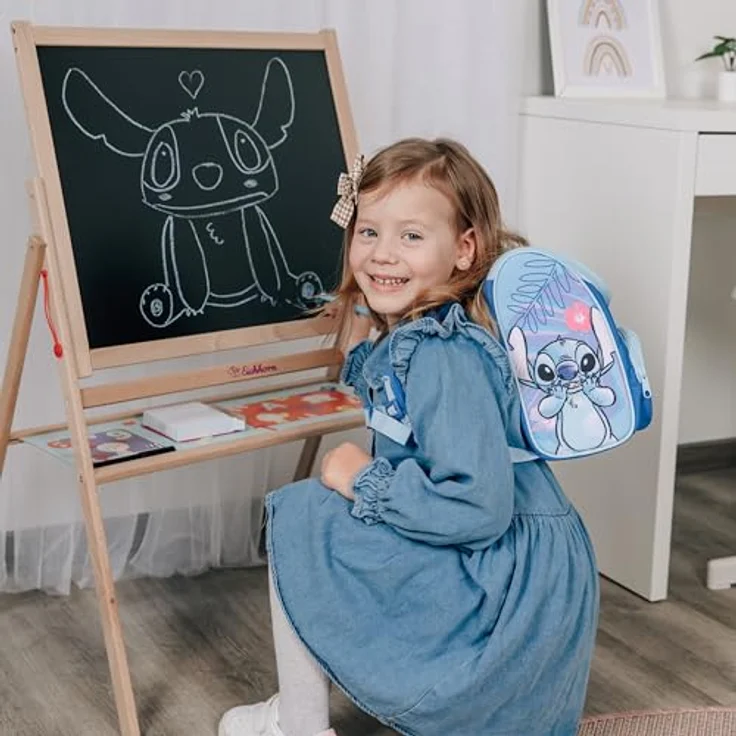 Scooli Vorschulranzen Cutie Lilo & Stitch, Kindergartenrucksack mit 6,5 l Volumen, gepolsterten Tragegurten und abnehmbarem Brustgurt – Bild 5
