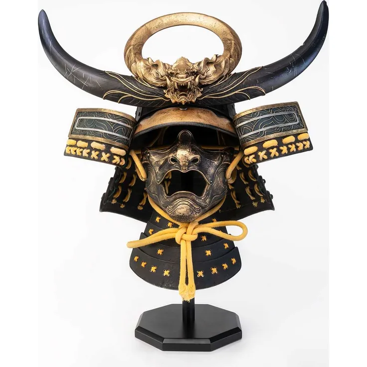 Pure Arts Assassins Creed Yasuke Helmet Life Size Scale Replica, 63 cm, Resin mit LED-Funktion, limitiert auf 2000 Stück