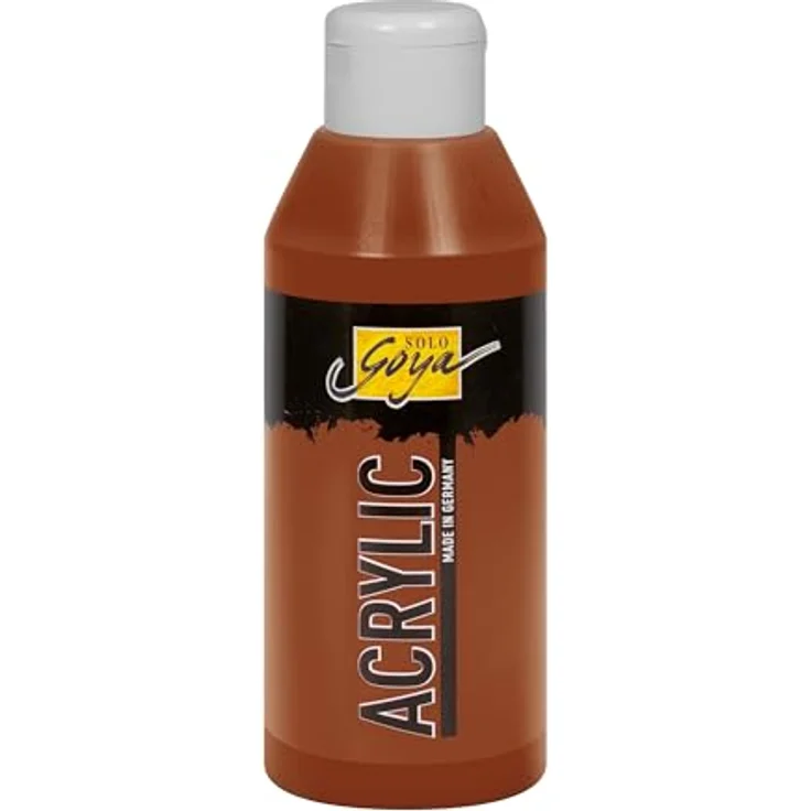 KREUL Solo Goya Acrylic dunkelbraun, 250 ml Flasche, cremige Acrylfarbe in Studienqualität, wasserbasis, schnell matt trocknend, gut deckend, wasserfest – Bild 1