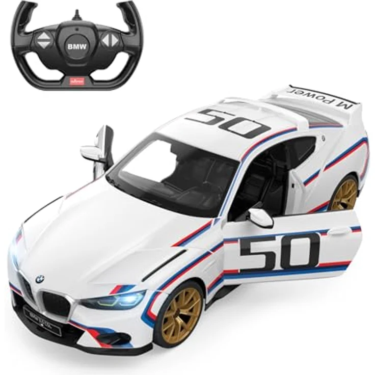 RASTAR BMW 3.0 CSL RC Auto, 1/14 Ferngesteuertes Spielzeugauto mit 4-Rad-Stoßdämpfern, 2,4 GHz, für Kinder – Bild 1