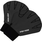 Sport-Thieme Aqua-Fitness-Handschuhe, individuell einstellbar mit Klettverschluss, Schwarz, für Schulter- und Armtraining
