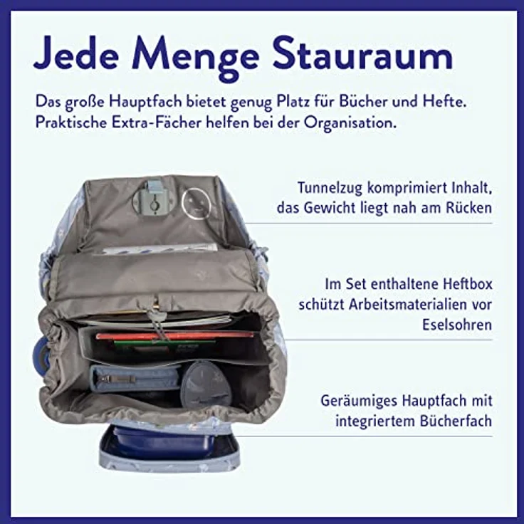 School Mood Schulranzenset 8-tlg. Rebel Air+ Aqua Nordic Collection – Bild 4