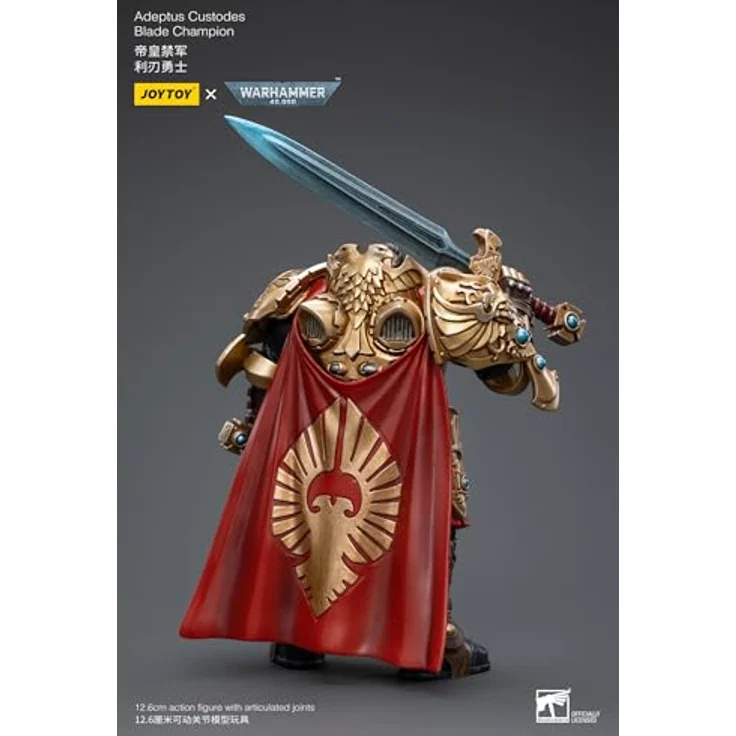 Joy Toy Warhammer 40k Actionfigur 1/18 Adeptus Custodes Blade Champion, beweglich, 12 cm mit Zubehör – Bild 2