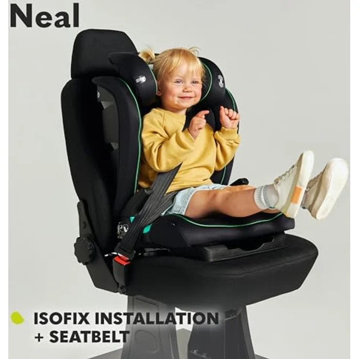 LIONELO Neal Kindersitz 15-36kg, Isofix, Seitenprotektoren, Kennzeichnung i-Size, 3-fach verstellbare Rückenlehne, Höhenverstellbare Kopfstütze, Belüftungssystem – Bild 5