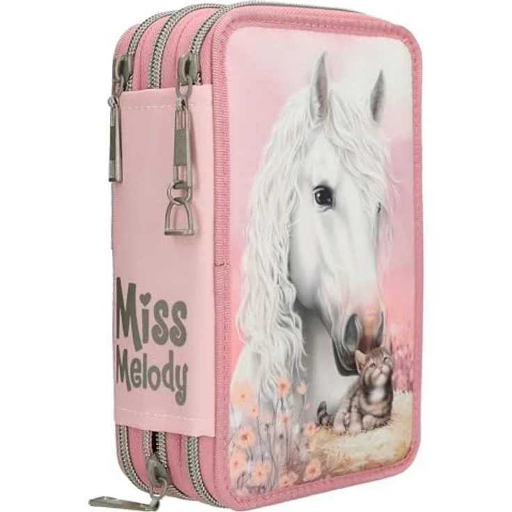 Depesche 13687 Miss Melody 3 Fach Federtasche, True Friends, 7.5 cm x 13 cm x 20 cm – Bild 3