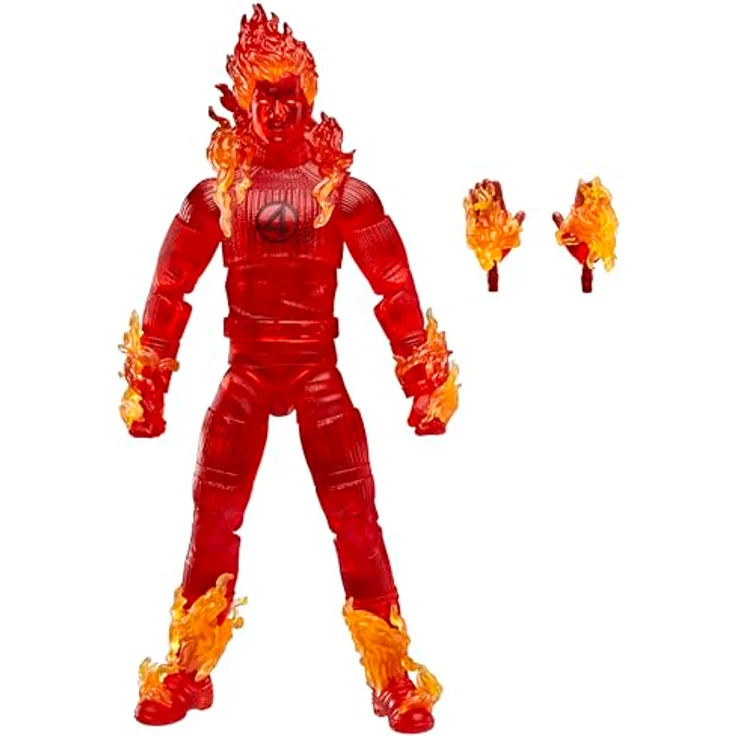 Hasbro The Fantastic Four: First Steps Marvel Legends Actionfigur Human Torch, 15 cm, vollbeweglich mit 2 austauschbaren Händen – Bild 1