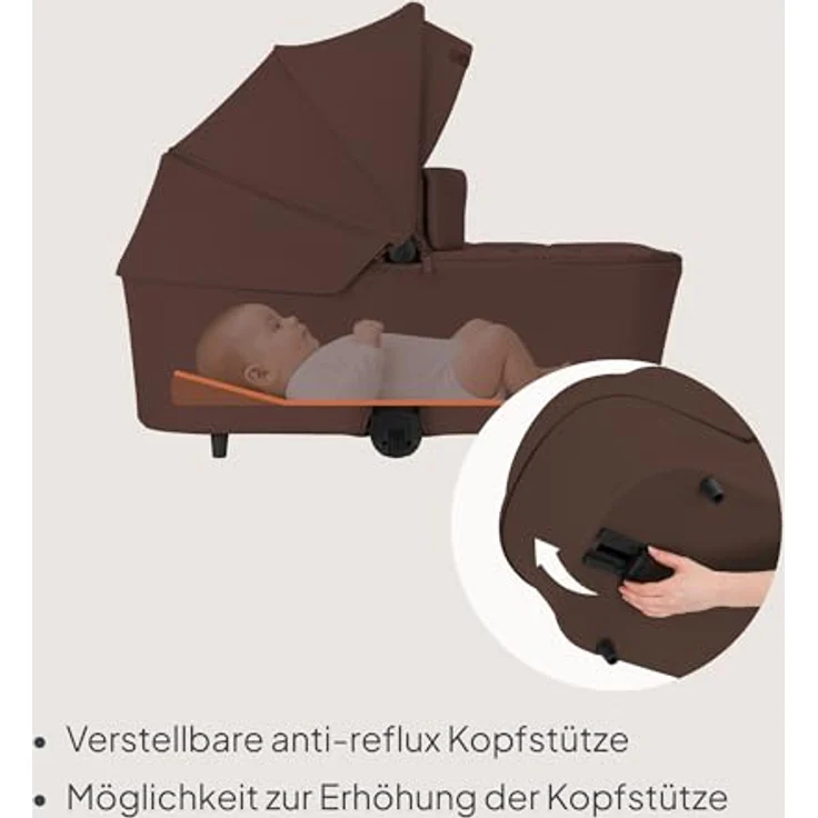 Lionelo Carmine 3 in 1 Kinderwagen, Reisesystem mit ADAC-Babyschale, Babywanne und Buggy, GravelTech Räder, UPF50+, für 0-4 Jahre (0-22 kg) – Bild 5