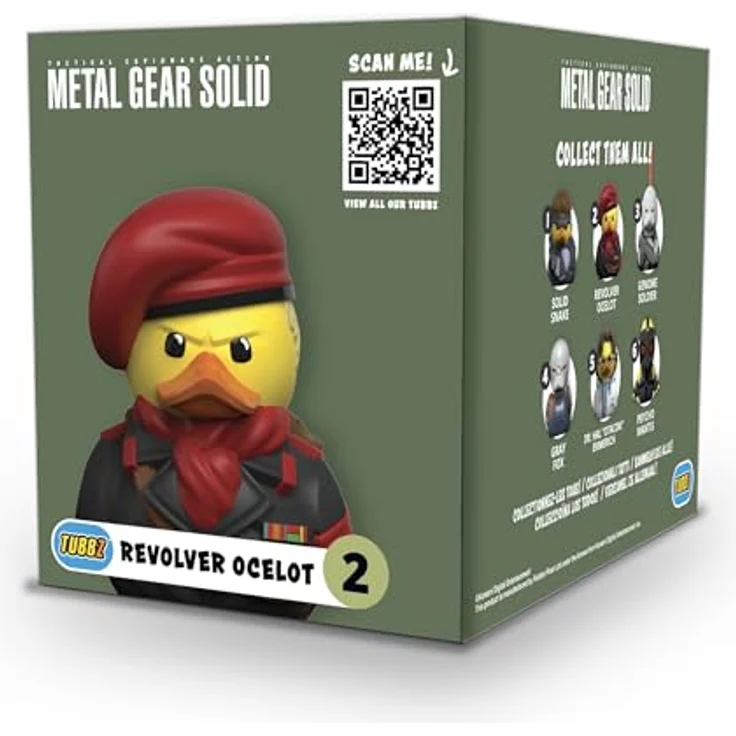TUBBZ Box-Ausgabe Revolver Ocelot, Sammler-Vinyl-Gummiente Figur, 9 cm, offizielles Metal Gear Solid Merchandise – Bild 2