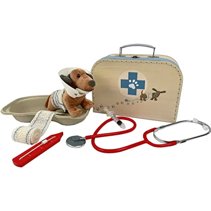 Egmont Toys Tierarztkoffer 570116, inklusive Zubehör wie Stethoskop und Thermometer, 29 x 20 x 4 cm, ab 3 Jahren – Bild 1
