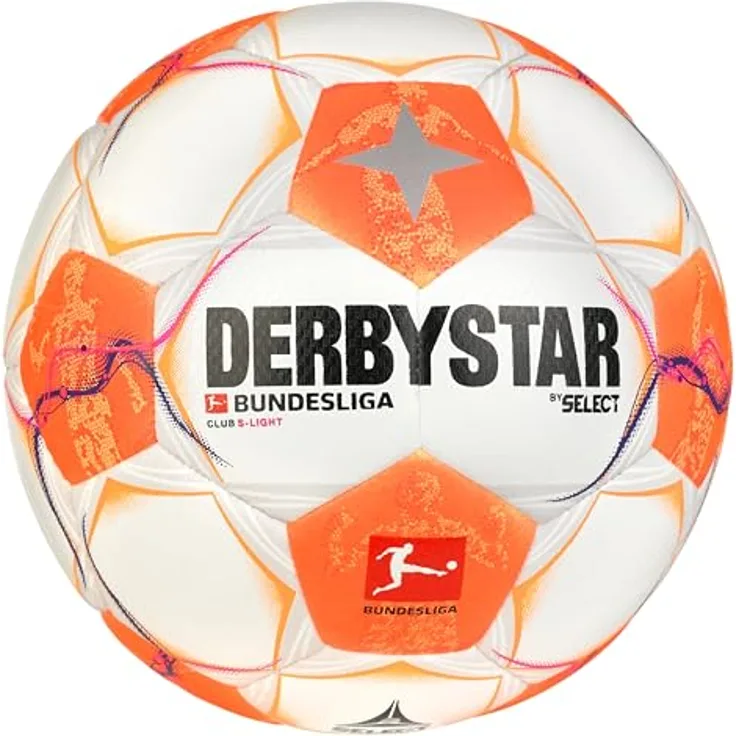 Derbystar Bundesliga Club S-Light v24, Jugend-Trainingsball in Weiss orange pink