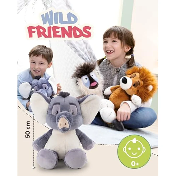 NICI Elefant El-Flora 50cm, Plüschelefant in Elefantengrau mit charmantem Design und schlenkerndem Körper – Bild 2