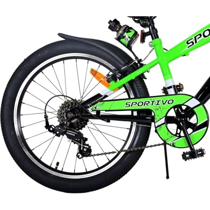 Volare Sportivo Kinderfahrrad, Jungen, 20 Zoll, 7 Gänge, bis 115 kg, höhenverstellbarer Sattel und Lenker, 85% zusammengebaut, Luftbereifung, für 6-8 Jahre – Bild 3