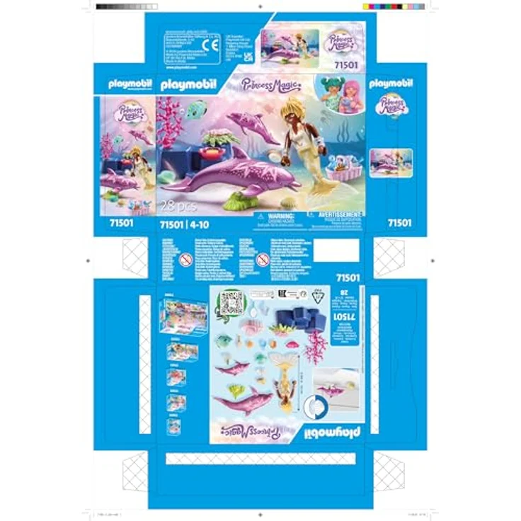 Playmobil® Konstruktions-Spielset Meerjungfrau mit Delfinen (71501), Princess Magic, (28 St), Made in Europe – Bild 4