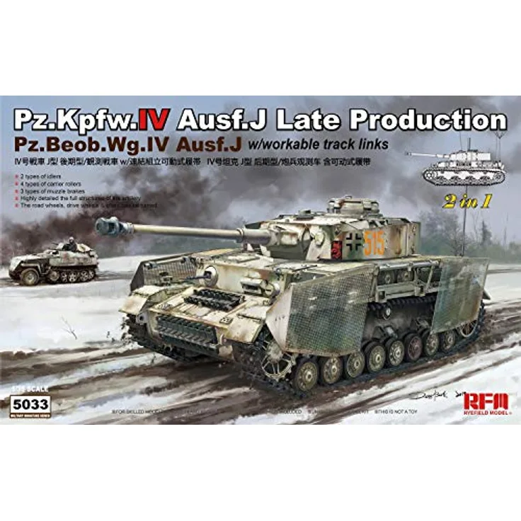 Rye Field Model Pz.kpfw.IV Ausf.J late production/Pz.beob.wg.IV Ausf.J, Modellfahrzeug mit beweglichen Kettengliedern