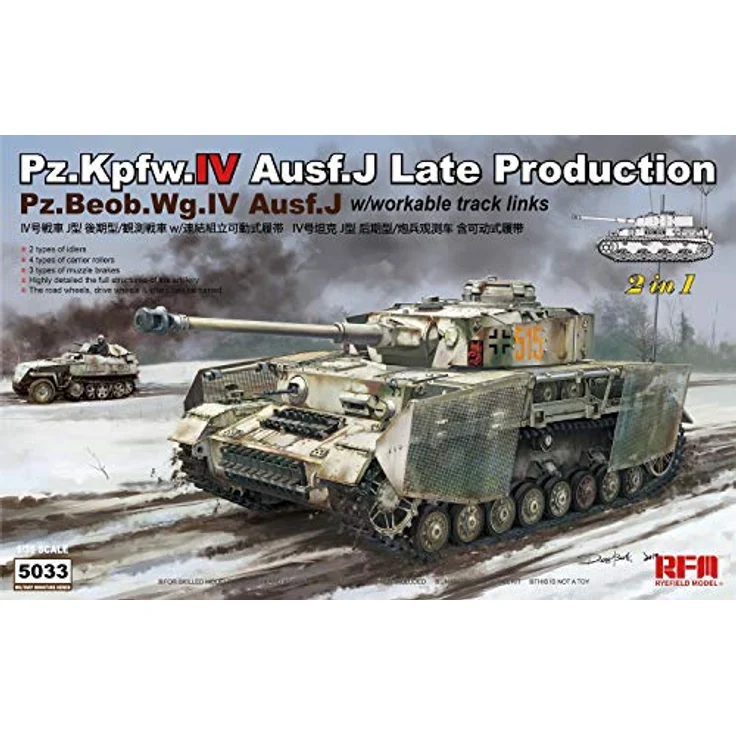 Rye Field Model Pz.kpfw.IV Ausf.J late production/Pz.beob.wg.IV Ausf.J, Modellfahrzeug mit beweglichen Kettengliedern – Bild 1