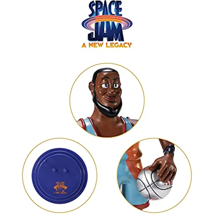 The Noble Collection Space Jam 2 - Lebron Bendyfig, flexible Sammelfigur mit Stand, 19 cm Höhe, offiziell lizenziert – Bild 3