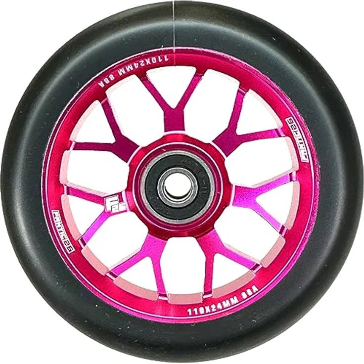 Fantic26 Stuntscooter Fantic26 Spy7 Stunt-Scooter Rolle 110mm Abec11 Pink/Pu Schwarz – Bild 4