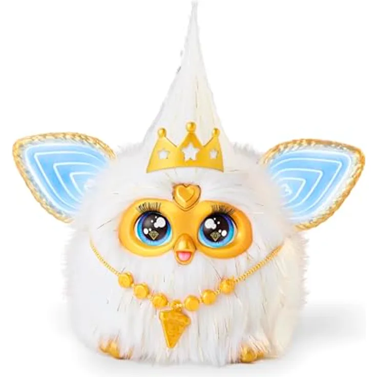 Hasbro Furby Golden Glow, sprachaktiviertes Plüschtier mit Lichtshow und über 600 Sätzen, ab 6 Jahren