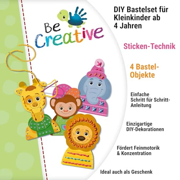 Ravensburger BeCreative Mini, Kreativset Erstes Sticken ohne Nadel für Kinder ab 4 Jahren, Made in Europe – Bild 3