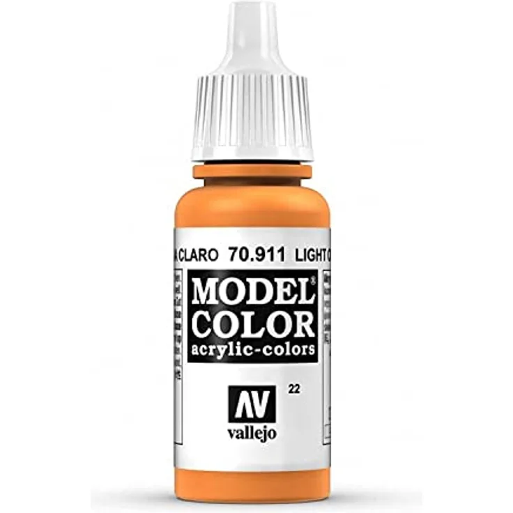 Vallejo VJ70911 911 Modellfarbe Acrylfarbe, 17 ml Flasche mit Pipette, ungiftig, hellorange