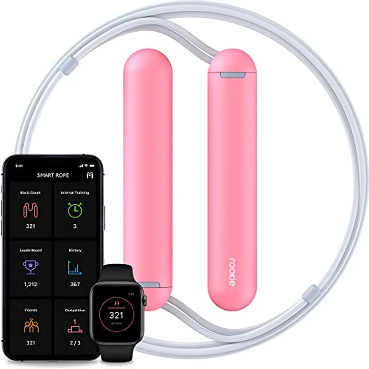 TANGRAM Smart Jump Rope Rookie, Bluetooth Springseil mit Trainingsdatenverfolgung, schwarz – Bild 1