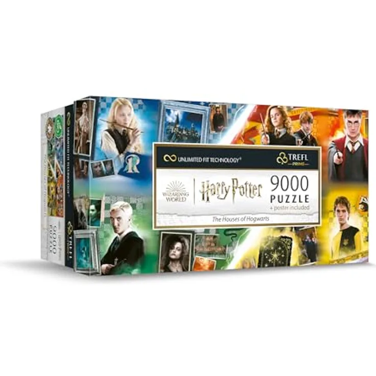 Trefl Prime - Puzzle UFT: Harry Potter, The Houses of Hogwarts - 9000 Teile, Großes Spiel, Dickster Karton, Bio, EKO, Unterhaltung für Erwachsene und Kinder ab 12 Jahren
