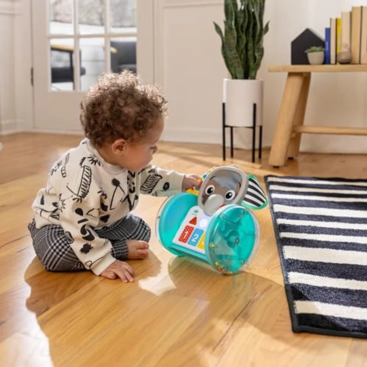 Baby Einstein Chase & Tap Earl, interaktives Krabbelspielzeug mit 2 Positionen, mehr als 50 Phrasen in 4 Sprachen, abwischbar, ab 6 Monaten – Bild 17