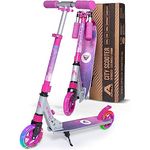 Apollo Skyracer City Roller mit LED Leuchträdern | Roller Kinder 6 Jahre | City Scooter mit Federung | Tretroller für Kinder und Teens | Kinder Roller klappbar und höhenverstellbar, Starlight